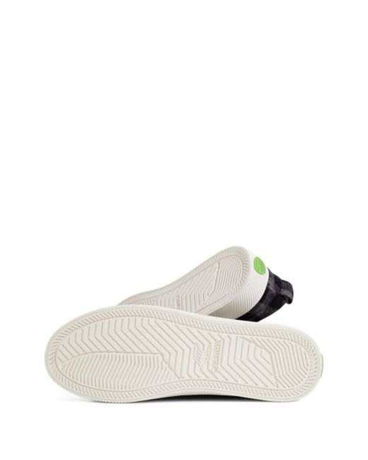 CARIUMA Black Oca Low Plaid Organic Cotton Sneakers