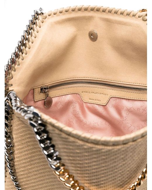Stella McCartney Natural Falabella Handtasche mit Webmuster