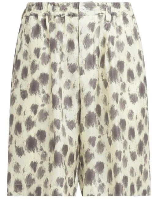 メンズ Marni シルク バミューダショーツ Natural