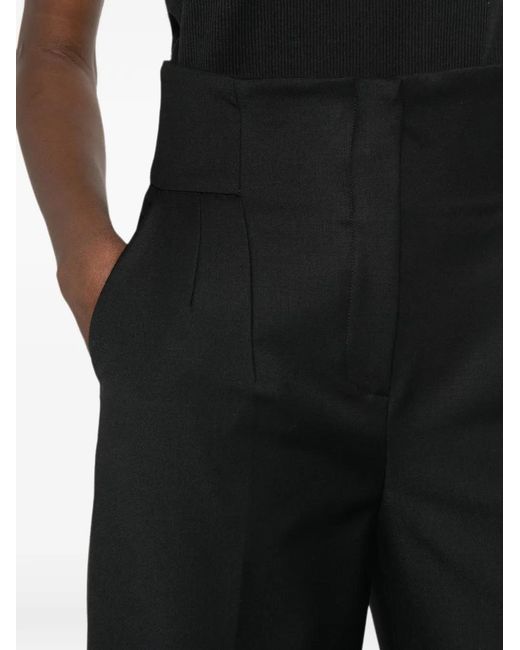 DE SANTIS Black Pleated Trousers