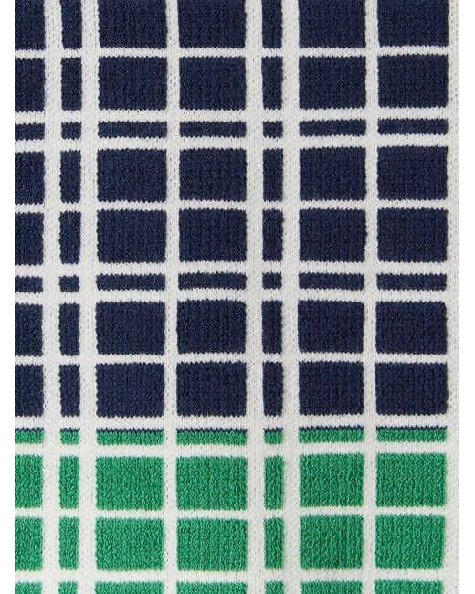 LaDoubleJ Blue Check Ribbed Top