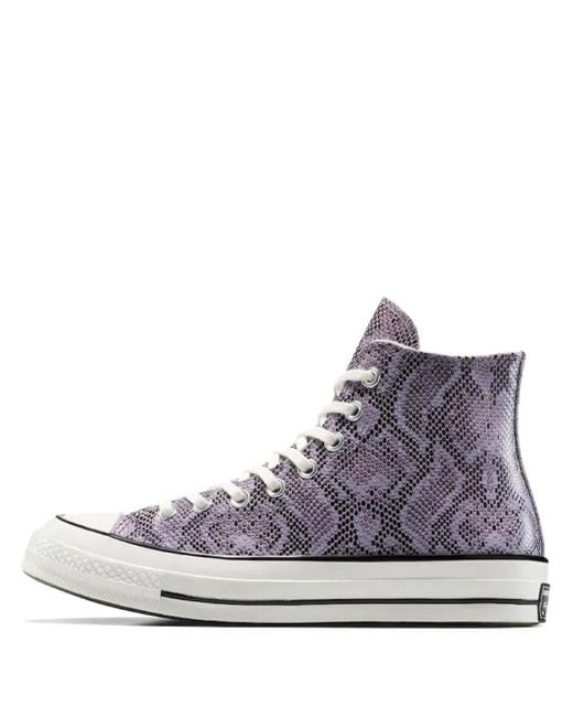 Converse High-Top Sneakers Met Slangen-Effect in het Gray