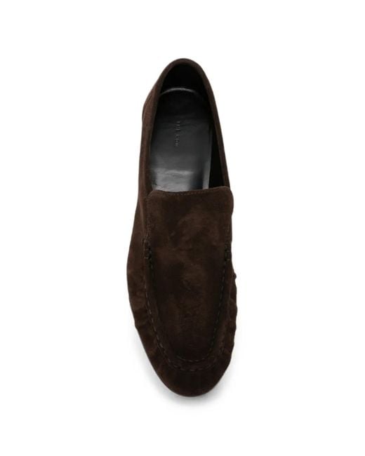 The Row White Round-Toe Loafers