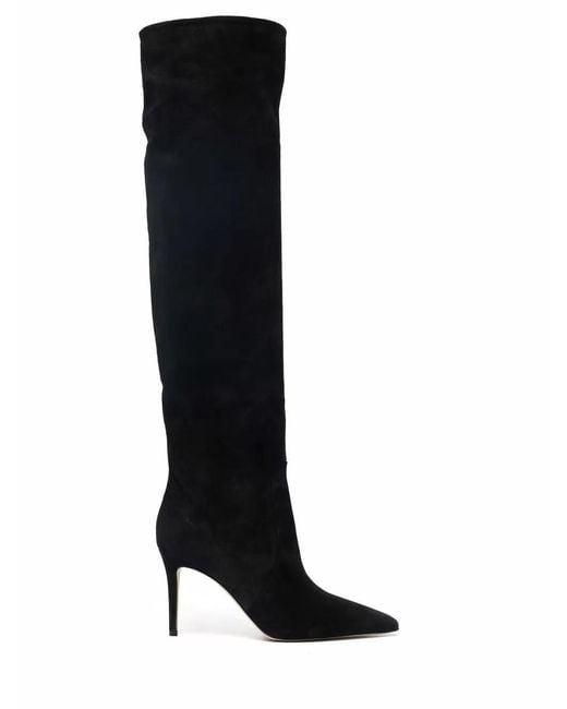 Scarosso Black X Brian Atwood Carra Suede Boots
