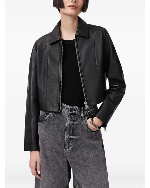 AllSaints Cropped Jack in het Black