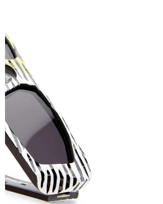 Kuboraum Gray Geometric-Frame Sunglasses
