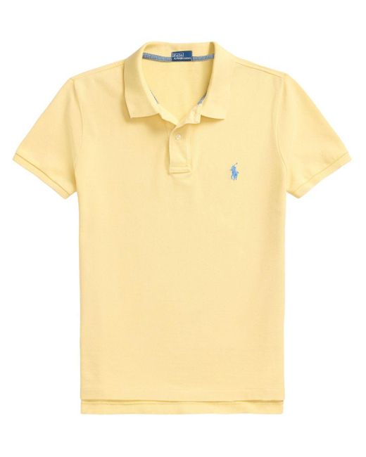 Polo Ralph Lauren Yellow Polo Pony-embroidered Polo Shirt