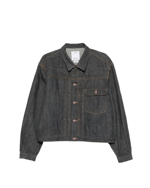 Visvim Gray Mud Od Denim Jacket for men