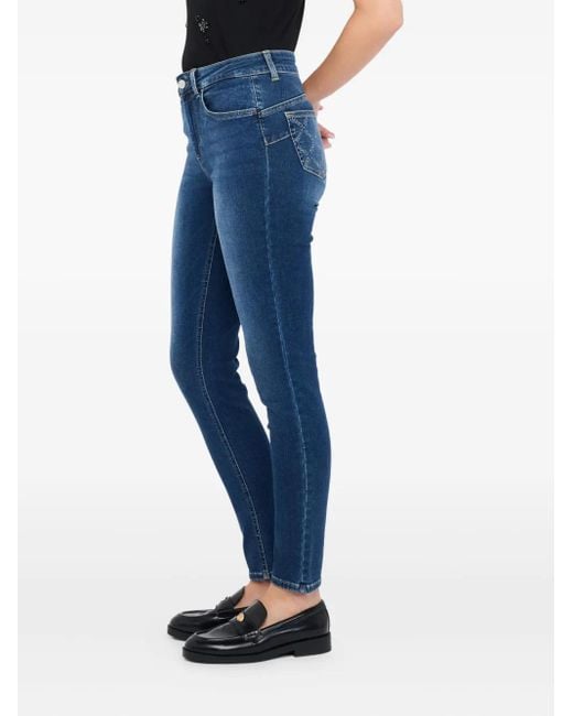 Vaqueros skinny con detalles de strass Liu Jo de color Blue