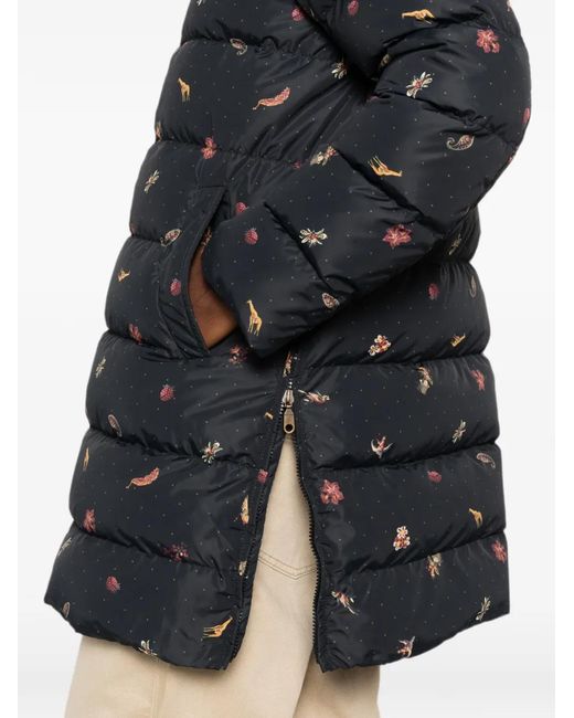 Etro Black Quilted Hooded Coat