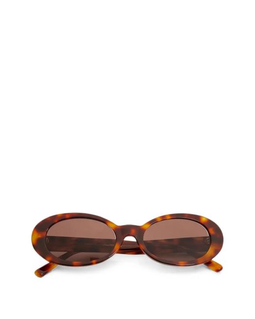 Messyweekend Brown Kurt Oval-Frame Sunglasses