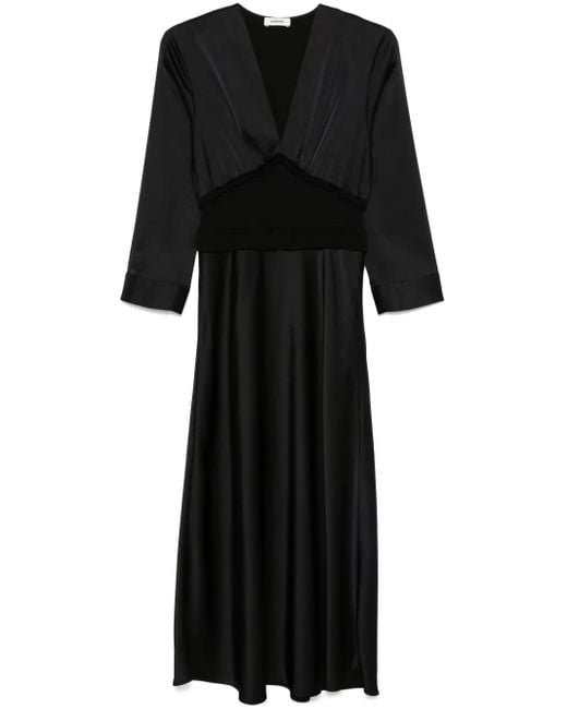 Sandro Black Panelled Maxi Dress
