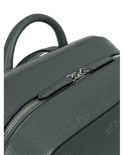 Smythson Green Panama Backpack