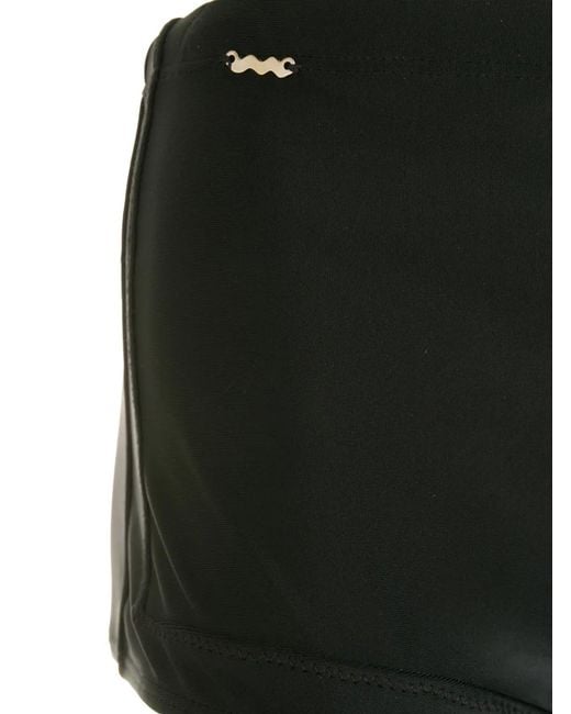 Amir Slama Black Plain Boxer Swimming Trunks for men
