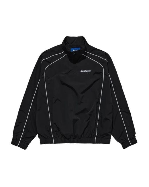AWAKE NY Black Quarter-Zip Track Jacket for men