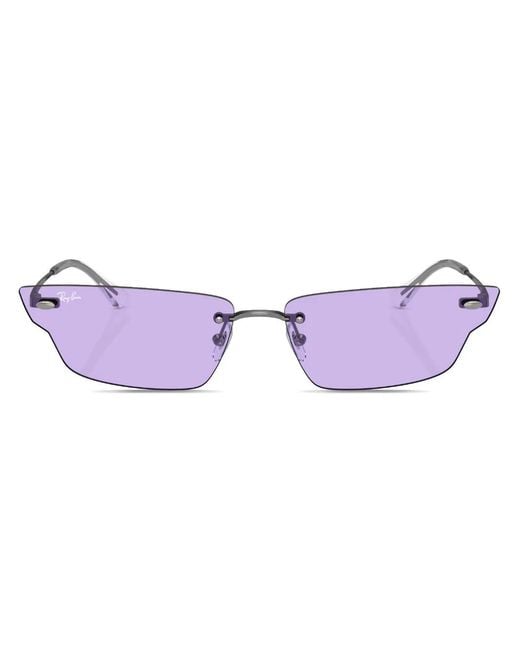 Ray-Ban Purple Ahn Rimless Sunglasses