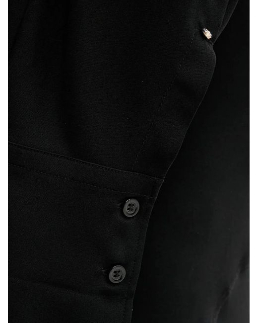Sportmax Black Ausgestelltes Midikleid mit Kragen