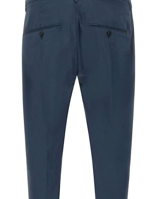Dondup Blue Gaubert Tapered Trousers for men