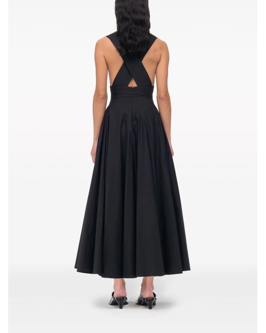 Another Tomorrow Black Cut-Out Organic Cotton Dress