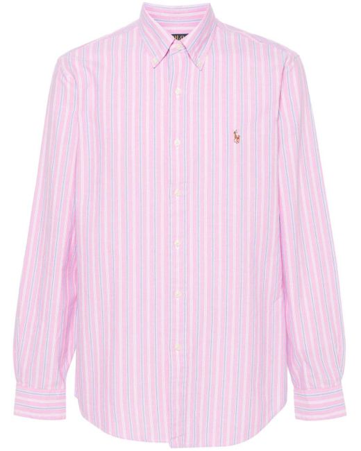 Polo Ralph Lauren Pink Polo Pony Striped Shirt for men