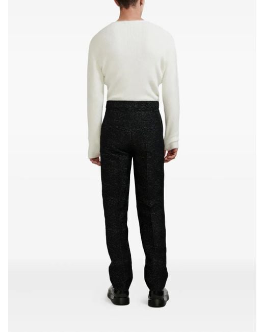 Louis-Gabriel Nouchi Black Zip Straight Trousers for men