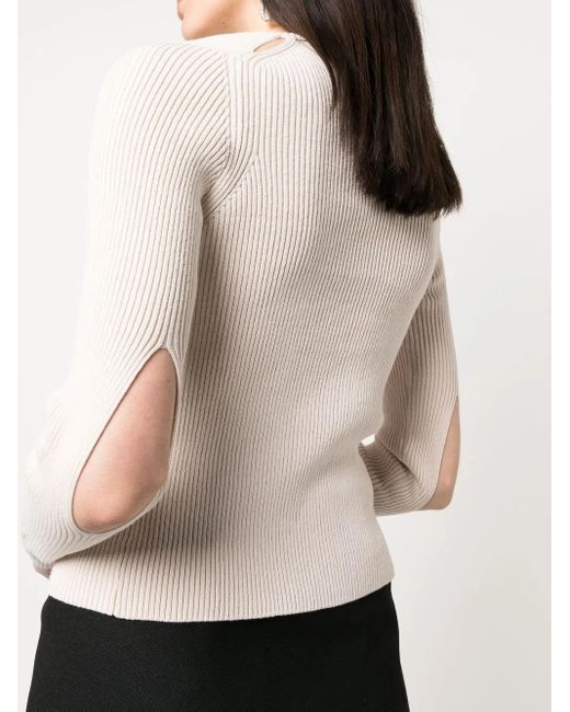 Fendi White Sand Cotton Blend Cardigan