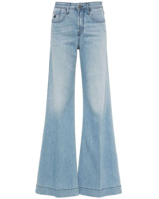 Jacob Cohen Blue Jackie High-rise Wide-leg Jeans