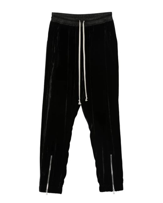 Rick Owens Black Drawstring-Waist Trousers