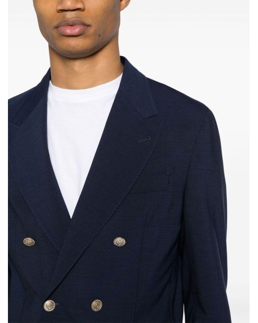 Eleventy Blue Double-breasted Suit for men