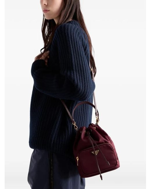 Prada Red Duet Bucket Bag