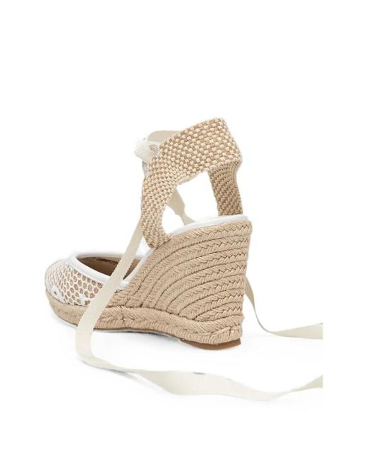 Guess Natural Cheyin Crochet-Knit Wedge Espadrilles