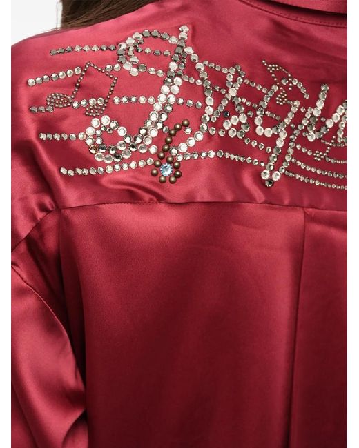DSquared² Red Logo-Patch Shirt