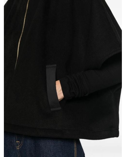 Twinset Black Zip-Up Cape