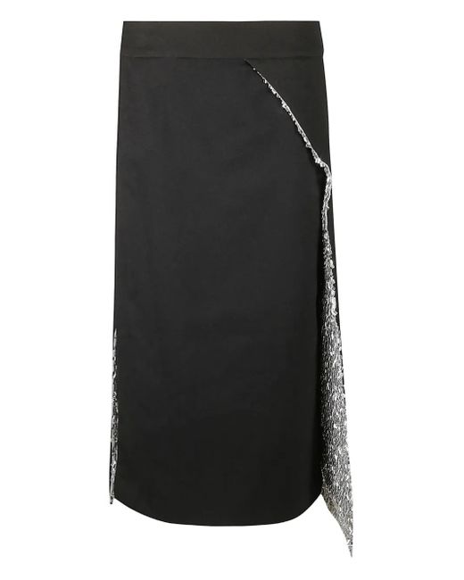 Rabanne Asymmetric Skirt in Black Lyst UK — free download