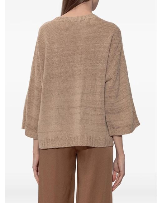 Fabiana Filippi Natural Wide-Sleeve Sweater