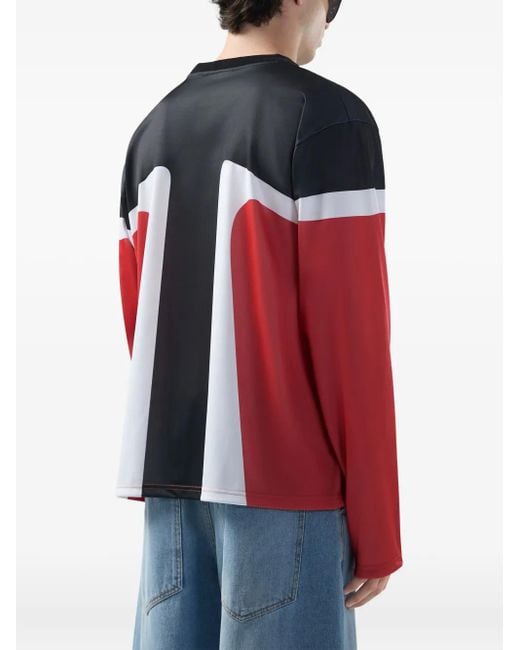 Gcds Red Racing Long-Sleeved T-Shirt for men