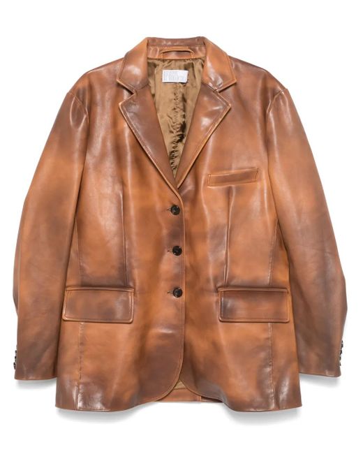 GIUSEPPE DI MORABITO Brown Spray-Paint Effect Blazer