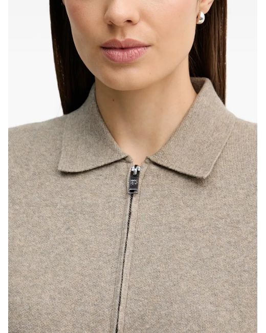 DKNY Blue Front-Pocket Knitted Cardigan