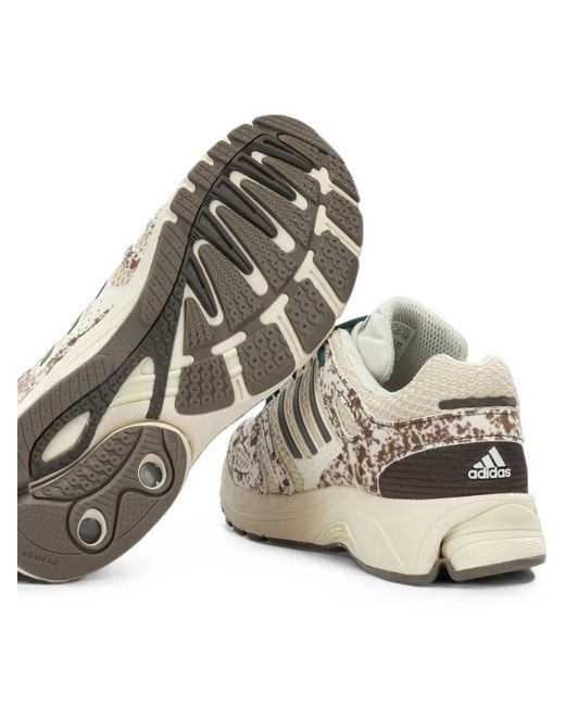 Adidas White Animal-Print Mesh Sneakers