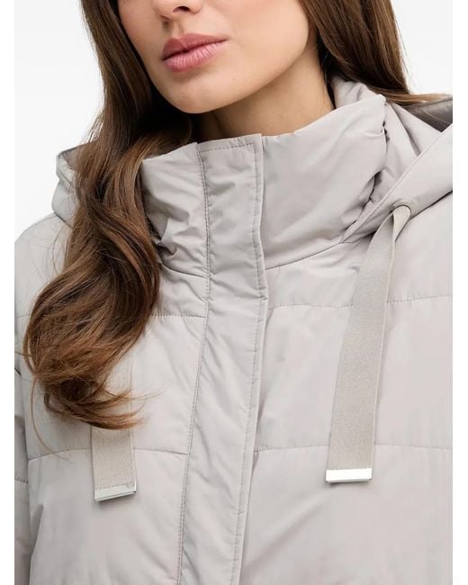 Sisley Gray Hooded Quilted Jacket