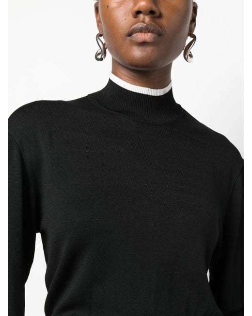 Remain Black Mock-Neck Minidress