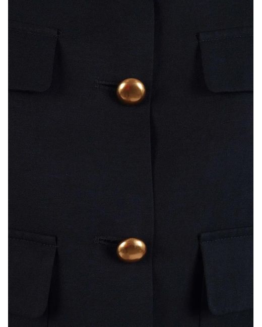 P.A.R.O.S.H. Blue Button-Embellishment Jacket