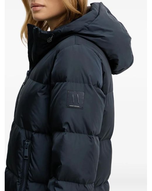 ARMANI EXCHANGE Blue Hooded Zip Coat