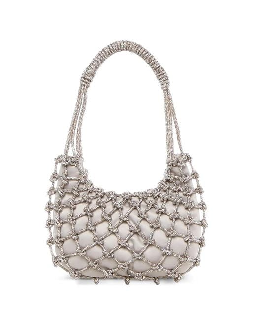Rosantica White Mini Nodi Crystal-Embellished Shoulder Bag