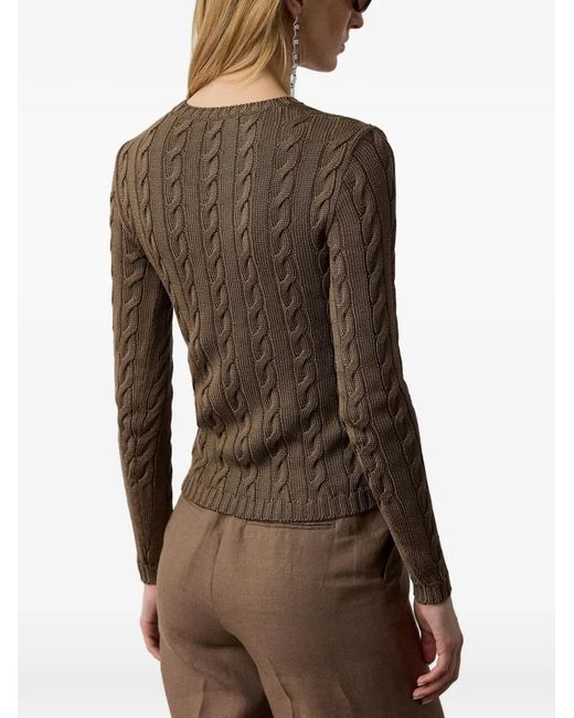 Ralph Lauren Green Cable-Knit Sweater