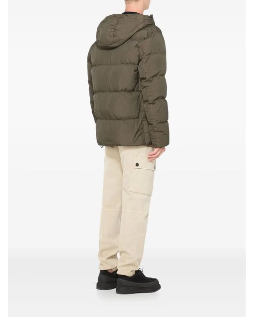 Stone Island Green Hooded Padded Jacket for men