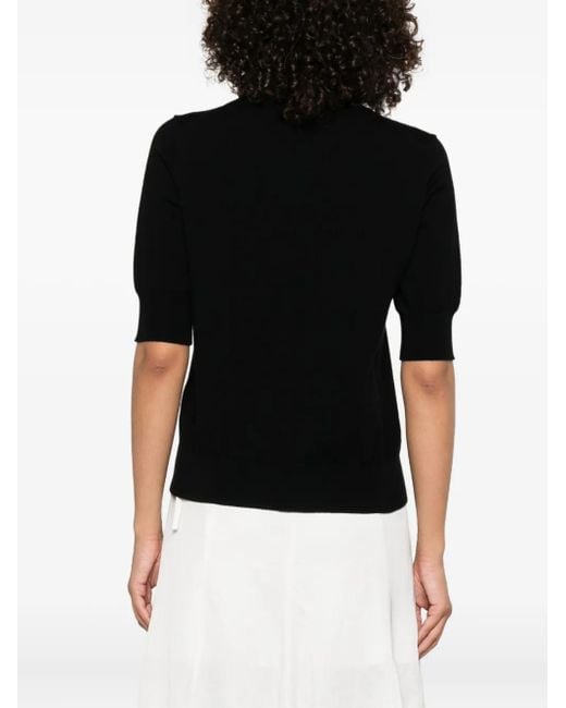 P.A.R.O.S.H. Black Short-Sleeved Top