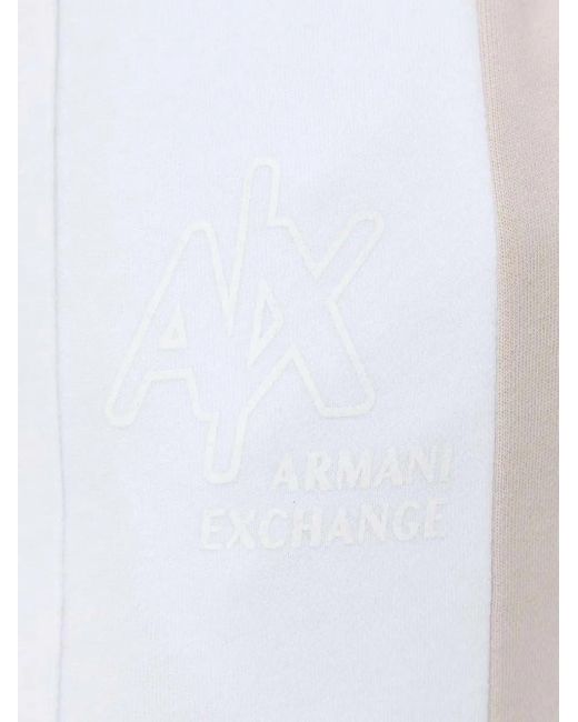 ARMANI EXCHANGE White Jogginghose mit Logo-Print