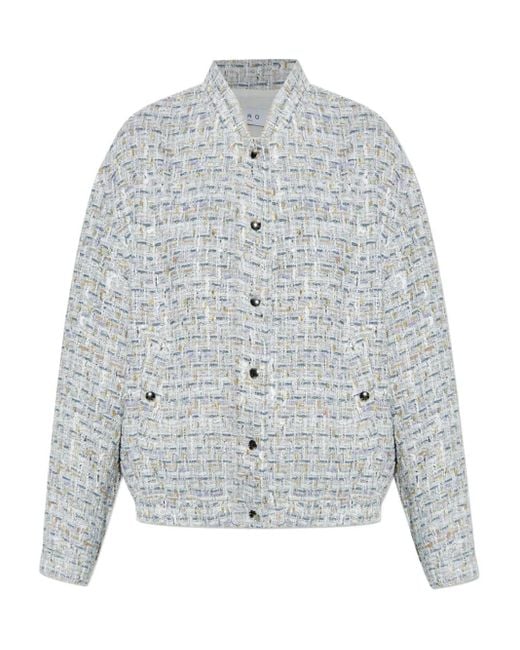 IRO Noemy Tweed Jack Met Knopen in het Gray