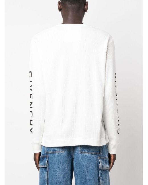 メンズ Givenchy ロゴ ロングtシャツ White